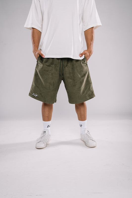 Khaki Corduroy Signature Shorts